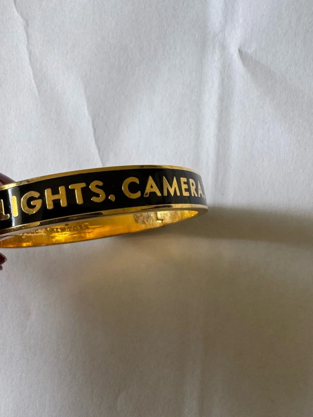 kate spade new york Gold-Tone Cuff Bracelet with 'STEAL THE SHOW' Engraving - Picture 3 of 7